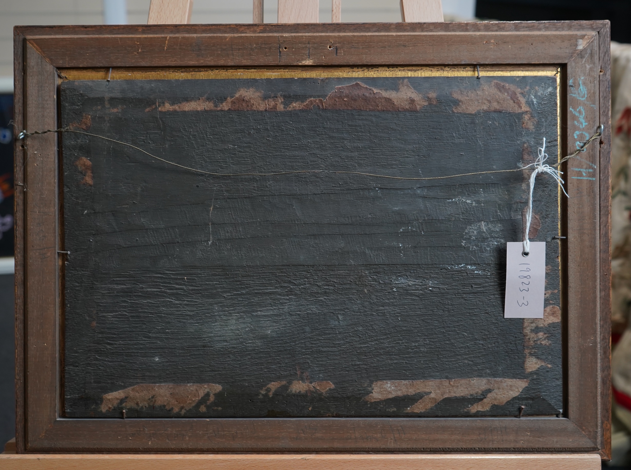 Fredericus Theodorus Renard, Dutch 1778-1820, A Winter landscape with figures skating on a frozen canal